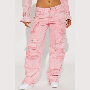 กางเกงยีนส์มีกระเป๋าด้านข้างสำหรับผู้หญิงกางเกงยีนส์2026 - Product Image 5