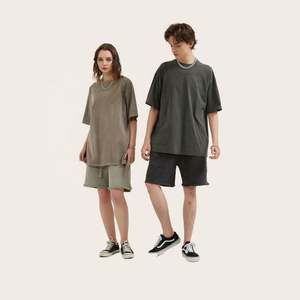 เสื้อยืดผ้าฝ้าย100% 230gsm พิมพ์ลาย, เสื้อยืดแนวสตรีทเสื้อยืดทรงหลวมใส่ได้ทั้งชายและหญิง - Product Image 3