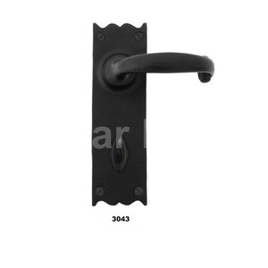 Poignée de porte de ferme noire de haute qualité avec serrure à clé poignée de porte élégante pour maison hôtel Villa décor de salle de bain - Product Image 3
