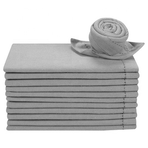 Fantaisie couleur claire cuisine intelligente Logo personnalisé moderne 100% coton biologique prêt à expédier GOTS certificat Table serviettes naturelles - Product Image 4