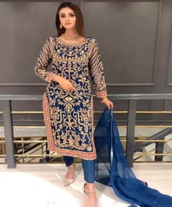 Ropa Islámica, Traje Gharara de Chifón Blanco para Mujer Pakistaní, Traje de Boutique para Eid, Ramadán, Fiesta, Moda Musulmana, Vestido Cosido - Product Image 1