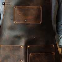 Tablier de soudage sans manches en cuir véritable de haute qualité fabriqué en usine LPN-0013 pour barbecue