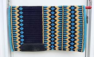 Vente en gros équestre 100% tapis de selle Western en feutre de laine mérinos avec design tissé coloré - Product Image 5