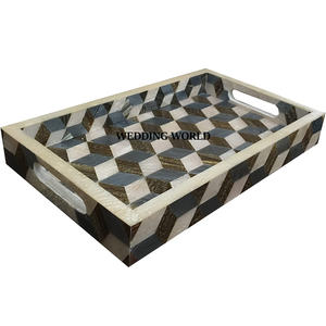 Vajilla Mesa Venta superior Diseñador Bandeja de chocolate Forma rectangular Hecho a mano Artículos DE BODA Venta al por mayor Lujo Nueva bandeja de chocolate - Product Image 1