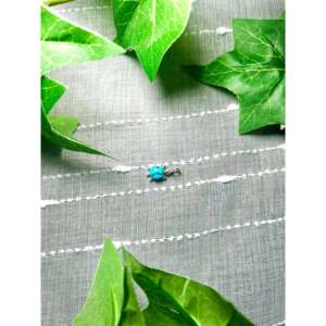 Zuni Kingman Handmade Ethnic Pendant Turquoise Sterling <b>Silver</b> Bezel Setting Rose Gold Princess Cut Diamond Shape <b>Charm</b> Pendants - Product Image 4