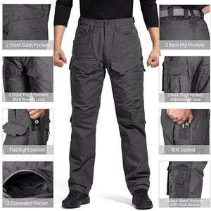 Pantalon en tissu anti-rides pour hommes gris repousse efficacement les taches et les liquides pantalon de sentier tactique pour hommes - Product Image 6