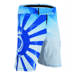 Short MMA personnalisé très exigeant à coupe longue avec impression graphique audacieuse Ceinture élastique Short MMA en tissu à séchage rapide aux meilleurs prix - Product Image 2