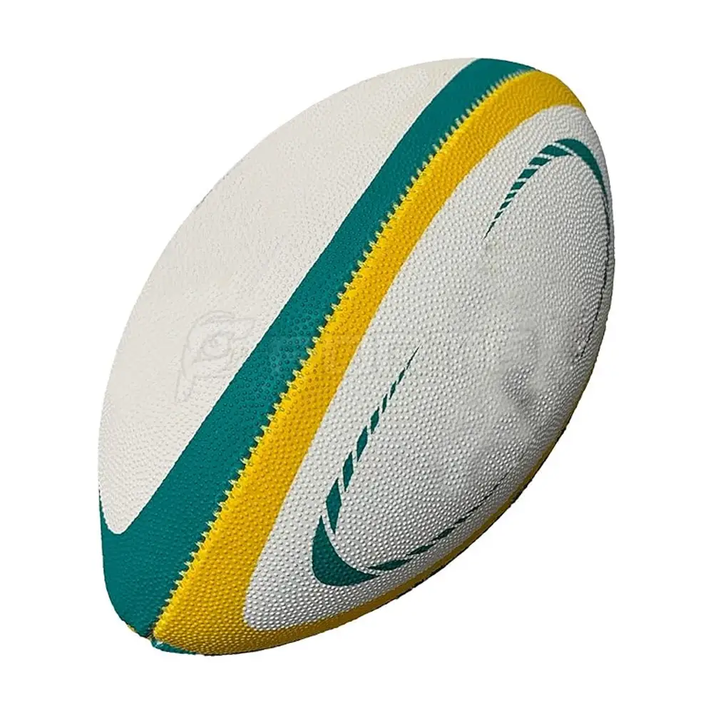 Pelota de rugby de PU con diseño personalizado, tamaño 9, pelota de rugby hecha en Pakistán, pelota de rugby