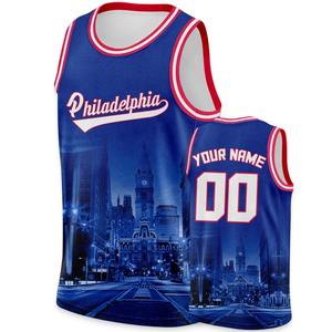 Maillot de basket-ball personnalisé en gros hommes et enfants conception réversible séchage rapide évacuation de l'humidité respirant logo uniforme - Product Image 1