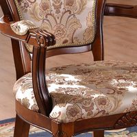Chaise de salle à manger moderne en bois massif à dossier haut, revêtement en coton durable, garantie 1 an, utilisation intérieure/extérieure pour la maison, le bureau, le bar à domicile