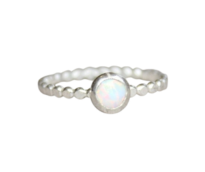 Joyería de piedras preciosas de ópalo para mujer, anillo de estilo bohemio de plata, joyería de plata de ley 925, anillo hecho a mano de tendencia, Regalo para mamá - Product Image 1
