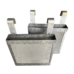 Gr1 Gr2 pure High quality Customized Diamond-shaped Titanium Wire Mesh Anode Basket Hooks For Electroplating
