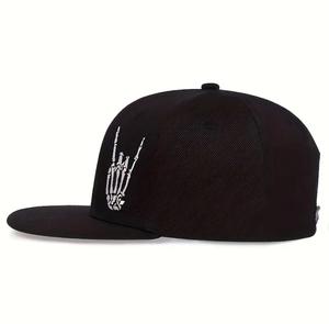 Casquette de Baseball Unisexe avec Tête de Mort Imprimé Rose, Couleur Unie, Réglable, Brodé à la Main, Sergé, Pare-Soleil Décontracté Hip Hop - Product Image 3