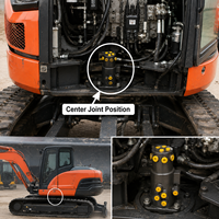 RB401-62362 RG108-89070 поворотного соединения по центру U15 для U15-4 Kubota U17 U20 U30, прямые Запчасти для мини-экскаватора