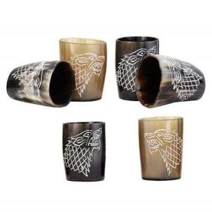 Custom High Quality Metal <b>Tumbler</b> With Buffalo Natural Horn Plastic Drink Glass for Beer and <b>Wine</b> for Parties - Product Image 1