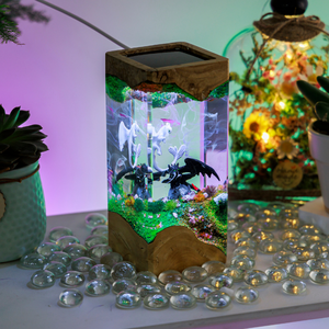 Anime Lamp, Epoxy Resin Lamp, Custom Epoxy Resin Lamp, Resin Wood Art Lamp, Custom Night Light, Handmade <b>Gift</b>, <b>Christmas</b> <b>Gift</b> - Product Image 1