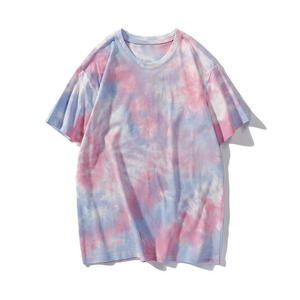 T-shirts à manches courtes pour hommes de haute qualité New Summer Street Style Wholesale 100% Cotton Fashionable Tie Dye Design - Product Image 4