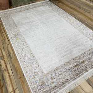 Alfombra Turca Vintage Grande de 6.3x6.7 pies (193x203 cm), Alfombra Blanca con Diseño Floral - Product Image 2