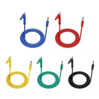 Pince crocodile fiche banane 5 couleurs pour sondes de test multimètre pour fils de test pour électronique automobile physique laboratoire blindé