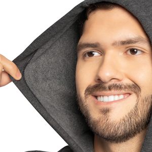 Sudaderas con capucha de invierno para hombre, de color liso, con cremallera completa, de alta calidad, de forro polar, ecológicas, de algodón/poliéster - Product Image 6