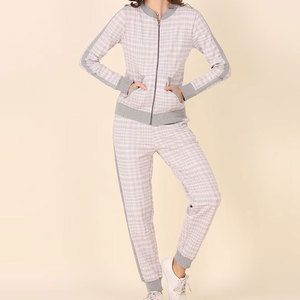 Women's Hooded Casual Tracksuit 100% Cotton Elastic Waist Knee-Length Short Sleeves Breathable Lightweight Customizable Sizes - Product Image 1