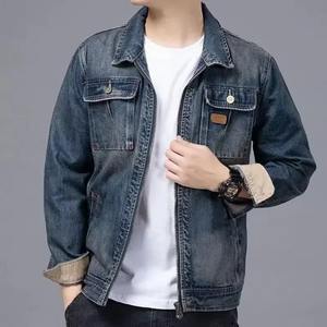 2026 nueva primavera otoño chaqueta vaquera abrigo hombres Casual botón bolsillo Cool Denim venta al por mayor personalizado hombres Slim Fit Jean chaqueta nueva - Product Image 5