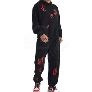 Chándal de hombre con logotipo personalizado de fábrica de Pakistán, conjuntos de Jogger de marca privada, chándales Premium de algodón tejido - Product Image 4