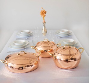 New Luxury Design Silver Plated Copper Bowl <b>Pot</b> Eco-Friendly Handmade Food Serving Kitchenware with 750mL Capacity - Product Image 2