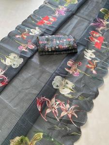 Dernier sari éblouissant de créateur indien Dernier sari traditionnel exclusif Fancy Party Wear Nuptial Wear Saree Sari accrocheur - Product Image 3