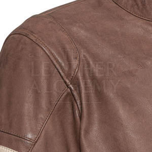 Blouson en cuir pour moto durable avec une structure tendance, doublure confortable, caractéristiques réglables et construction durable - Product Image 3