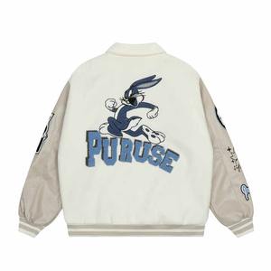 Vestes Letterman Varsity de baseball pour hommes Vente en gros Vestes personnalisées avec broderie en chenille Blouson bombardier à manches en cuir - Product Image 2