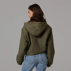 เสื้อแจ็กเก็ตแขนยาวเปิดไหล่สองชั้นเสื้อร่มชูชีพเสื้อแจ็คเก็ตสตรีทแวร์แบบลำลองและเป็นมิตรกับสิ่งแวดล้อม - Product Image 5