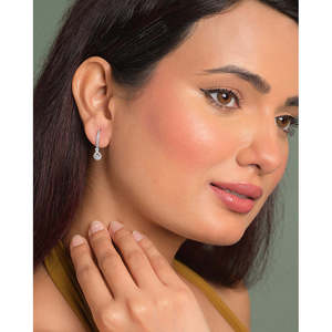 NOVAMART Fine Premium 925 Sterling Silver Circle Drop <b>Earrings</b> for Women Girls Featuring <b>Opal</b> Pearl Authenticity & Prong Setting - Product Image 3