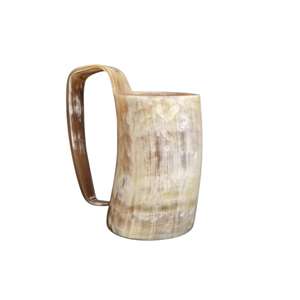 Taza de cuerno para beber Natural hecha a mano clásica personalizada, diseño tallado Vikingo, jarra de percolador altamente acabada, sublimación DIY - Product Image 1