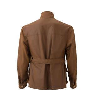 Sophia Men's 2023 Winter Coated Waterproof Stand Collar Motorcycle Safari <b>Denim</b> <b>Jacket</b> Pattern Solid Casual Outdoor Cotton <b>Liner</b> - Product Image 3