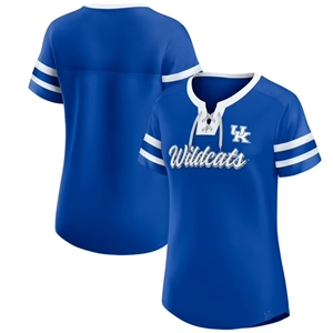 Jersey deportivo con cordones para hombre Kentucky Wildcats Royal Blue HBCU ropa frontal transpirable de punto de talla grande 100% algodón oficial Reino Unido - Product Image 1
