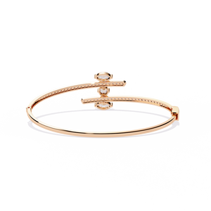 Magnifique bracelet et jonc en or 18 carats avec diamants de laboratoire - Product Image 6