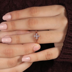Anillo de Compromiso de Acero Inoxidable Chapado en Oro de 18K, Estilo Clásico, Moissanita Creada en Laboratorio, Certificado IGI, Regalo de Boda, Joyería Fina - Product Image 4
