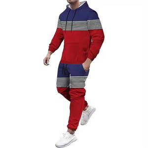 Chándal deportivo para hombre, cómodo, de alta calidad, 95% poliéster, 5% spandex, estampado en Color, conjuntos de chándal para hombre - Product Image 2
