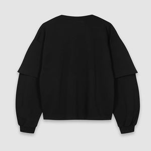 Sudadera con capucha de algodón 100% de manga de doble capa de alta calidad, Sudadera con cuello redondo, sudaderas lisas Unisex personalizadas - Product Image 5