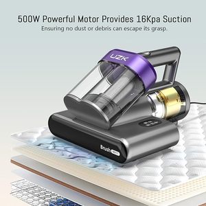 Aspiradora de Mano Potente de 16Kpa con Luz UV-C, Calentamiento Alto, Doble Depósito de Polvo, Aspiradora para Colchones, Categoría de Producto para Camas - Product Image 6