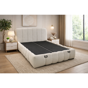 Tête de lit rembourrée personnalisable Comfort Pedic avec base de rangement, durable, moderne, style scandinave B2B, MUN Sleep Turkey - Product Image 1