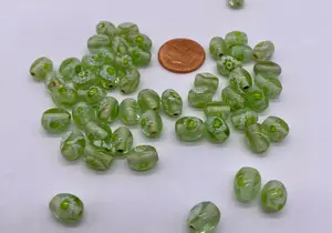 Perles de verre motif Millefiori vert menthe 12mm pour bijoux perles de vishal cristal au chalumeau artisanat couleur mélangée pour créatif - Product Image 2