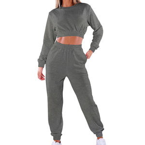 Sweat-shirt à capuche pour femme, personnalisable en OEM, décontracté, à épaules tombantes, coupe courte - Product Image 3