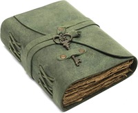 Acheter en cuir véritable Journal Notebook Deckle bord papier personnalisé en cuir rustique A5 Planner Vintage Journal en cuir Carnet de notes