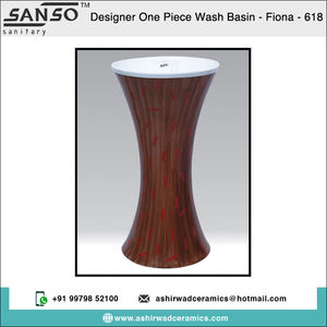 Lavabos de mano colgados en la pared de cerámica ovalada de una pieza de diseño superior moderno de excelente diseño con 5 años de garantía Precio bajo - Product Image 2