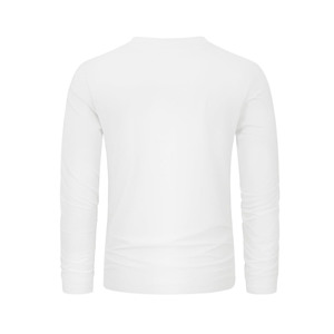 Unisex เสื้อยืดแขนยาวคุณภาพสูงโชว์ไหล่เสื้อยืดสีทึบสไตล์สตรีท - Product Image 6