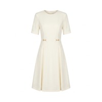 Robe pour femmes, tenue de bureau pour femmes, robe formelle en deux pièces ivoire, vêtements de carrière, OEM ODM