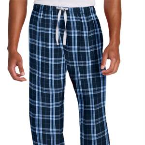 Pantalon bleu marine confortable en flanelle pour homme-Pantalon de pyjama à carreaux de haute qualité pour une coupe décontractée, idéal pour dormir - Product Image 5