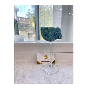 แก้วเปลือกหอยทำด้วยมือแก้วมาร์ตินี่ธรรมชาติสำหรับบาร์ชายฝั่งและงานแต่งงาน - Product Image 1